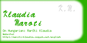 klaudia maroti business card